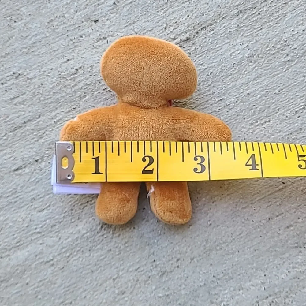 Jellycat mini Gingerbread Fred Plush Toy Brown Red Christmas Hoildays Ornament